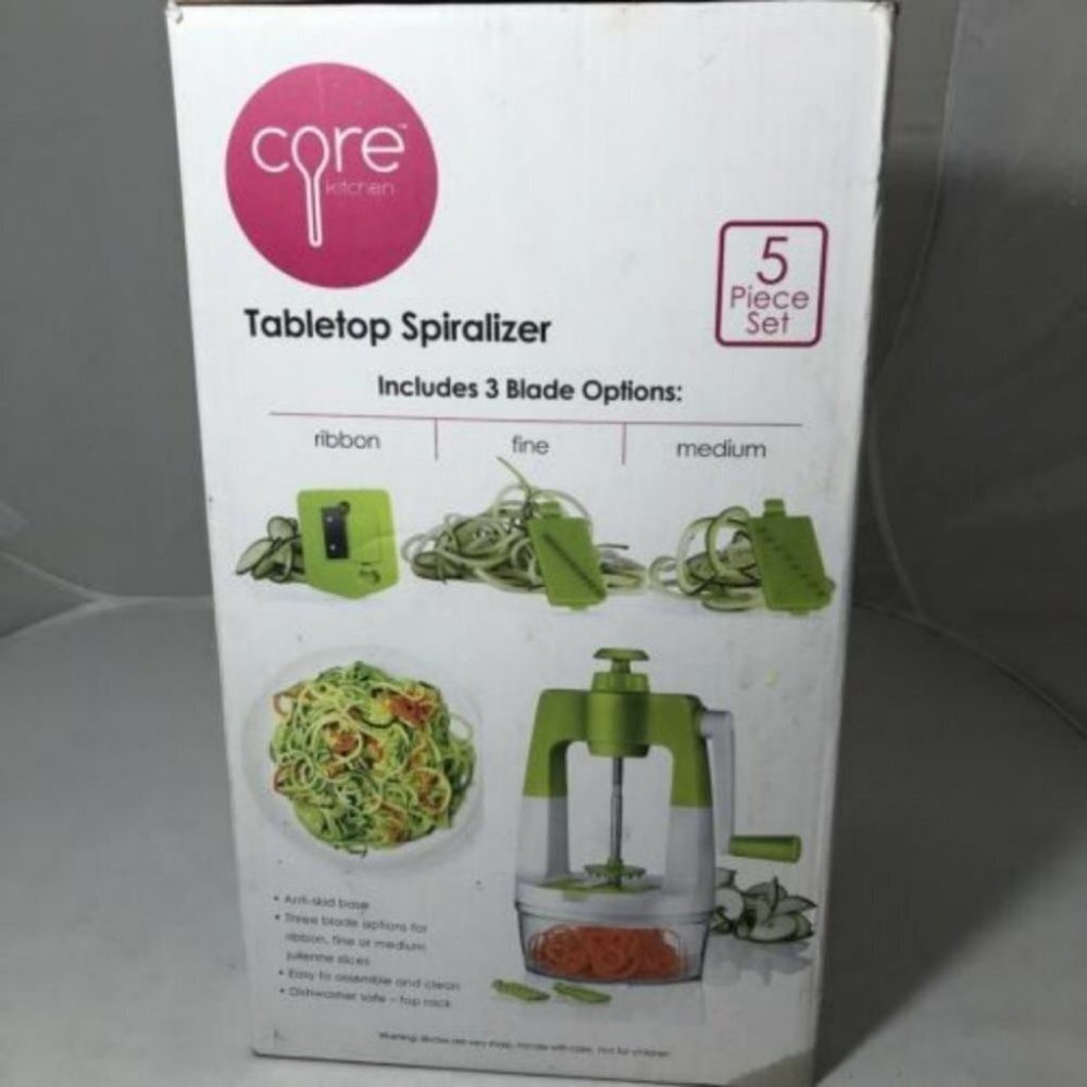 Core Kitchen 5pcs Tabletop Spiralizer Set salad fruit New in box - Picture 8 of 11